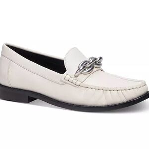 Coach chain strap loafers